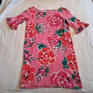Lilly Pulitzer stretch knit dress size small, red and pink floral design